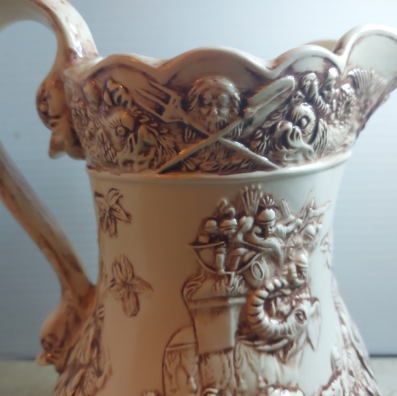 19th Century Staffordshire Creamware Pitcher with Battle Scene HW - Picture 8 of 13